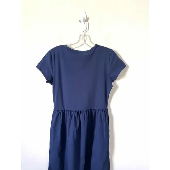 J. Crew Modest T-shirt Maxi Dress Navy Blue Size Small NEW - Picture 7 of 11